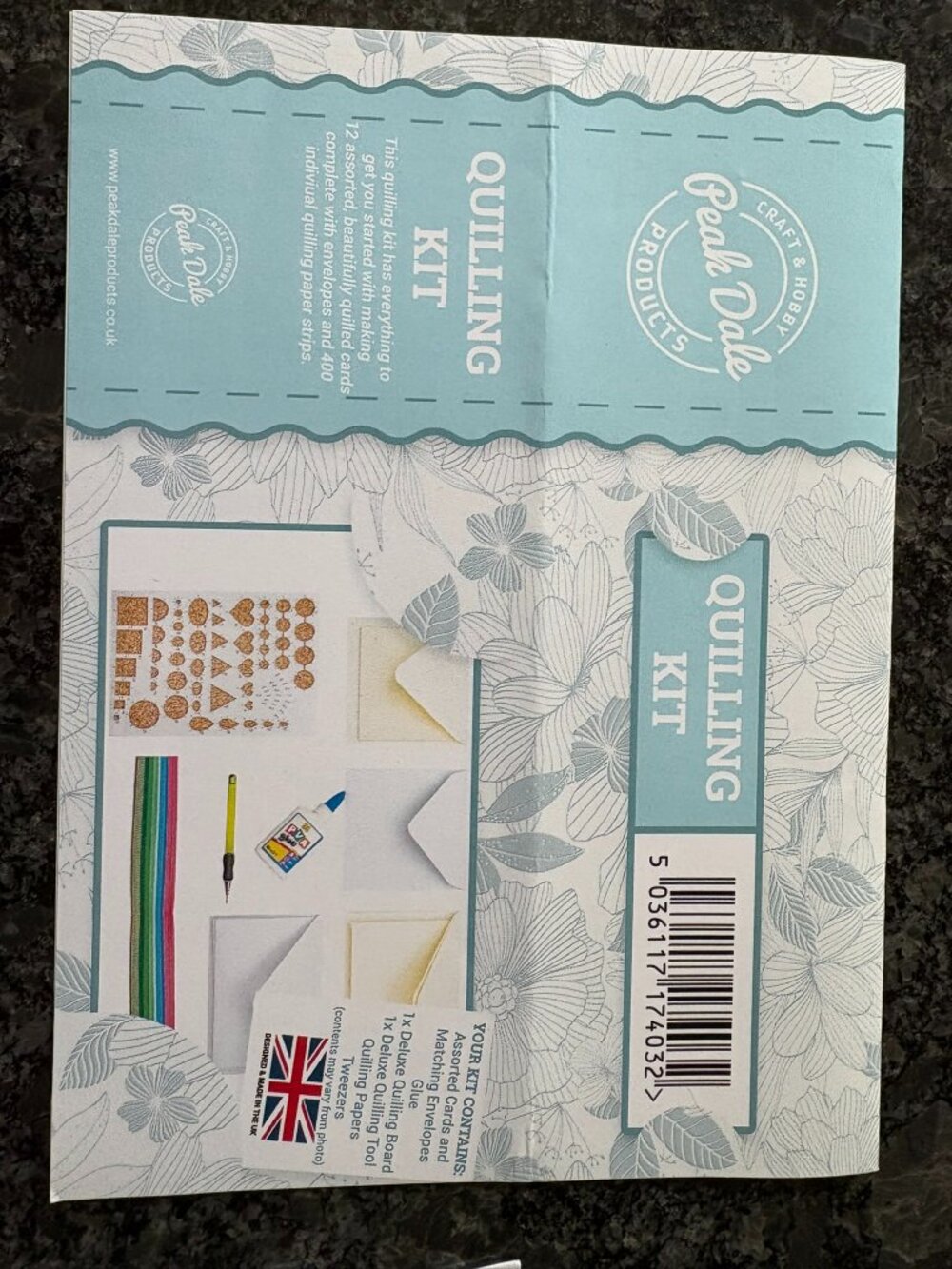 Partial Peak Dale Quilling Kit, Courling Coach tool, scissors, pins